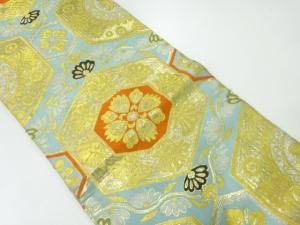 アンティーク　花亀甲模様織出し丸帯（材料）